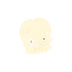 retro cartoon skull