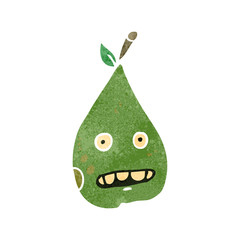 retro cartoon pear