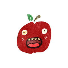 retro cartoon apple