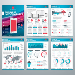 Fototapeta na wymiar Infographics Vector Concept. Set of Business Infographic Design Elements for Data Visualization