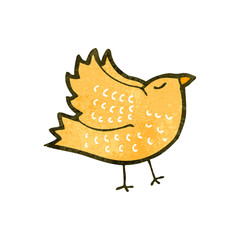 retro cartoon bird