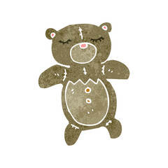 retro cartoon teddy bear