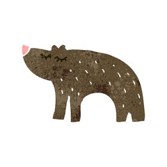 retro cartoon bear