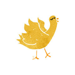 retro cartoon bird