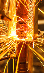 Fototapeta na wymiar Industrial, automotive spot welding