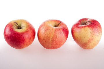 red apples on an isolated white background