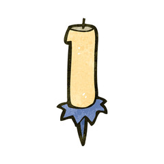 retro cartoon candle