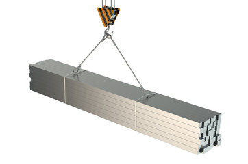 Crane hook with rolled metal square bars