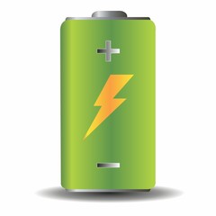 3D Full Charged Battery Icon