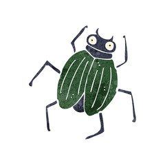 retro cartoon insect