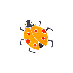 retro cartoon insect