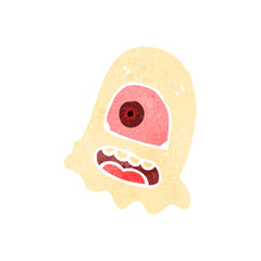 retro cartoon weird ghost
