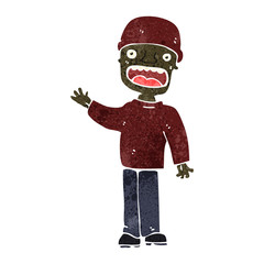 retro cartoon talking man