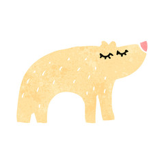 retro cartoon polar bear