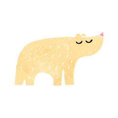 retro cartoon polar bear