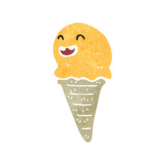 retro cartoon ice cream cone