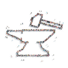 people shape  anvil   forge