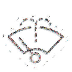 people  shape  car windshield