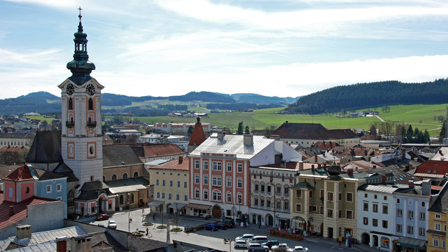 Main square of the town "Freistadt"