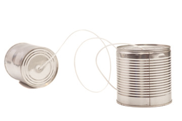 tin can phone.communication concept