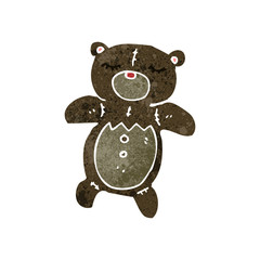 retro cartoon teddy bear
