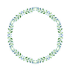 Watercolor floral frame