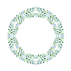 Watercolor floral frame