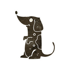 retro cartoon cute dog