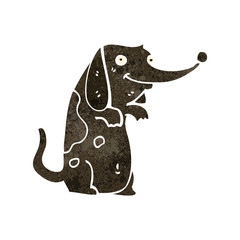 retro cartoon cute dog