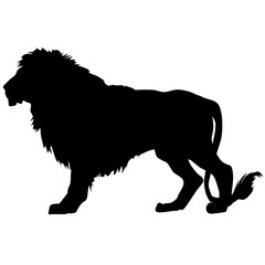 Vector silhouette of a lion
