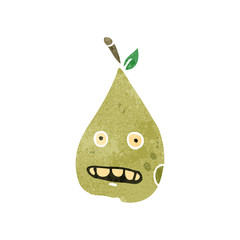 retro cartoon pear