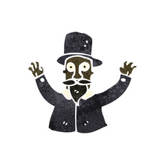 retro cartoon magician