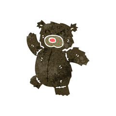 retro cartoon teddy bear