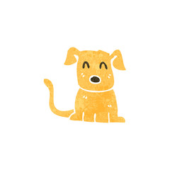 retro cartoon puppy