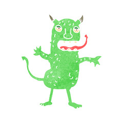 retro cartoon demon