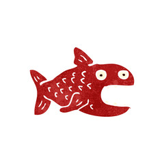 retro cartoon fish