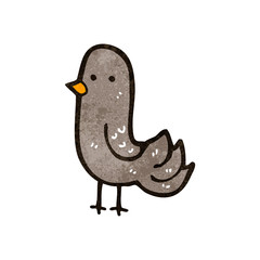 retro cartoon bird