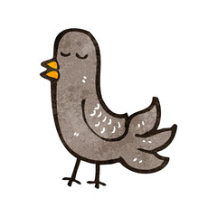 retro cartoon bird