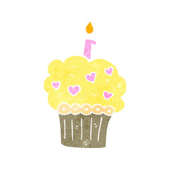 retro cartoon muffin