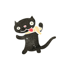 retro cartoon black cat