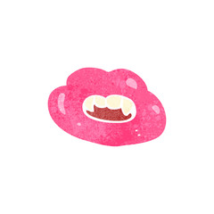 retro cartoon glossy lips