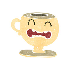 retro cartoon teacup