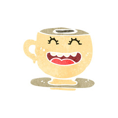 retro cartoon teacup