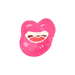 retro cartoon sexy lips