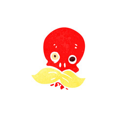retro cartoon skull