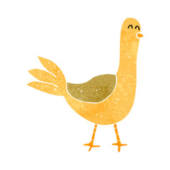 retro cartoon bird