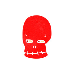 retro cartoon funny skull
