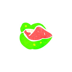 retro cartoon halloween mouth