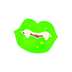 retro cartoon halloween mouth