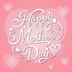 Mothers day vintage on pink background